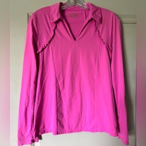 Lilly Pulitzer luxletic Martina pink long sleeve top shirt women’s S